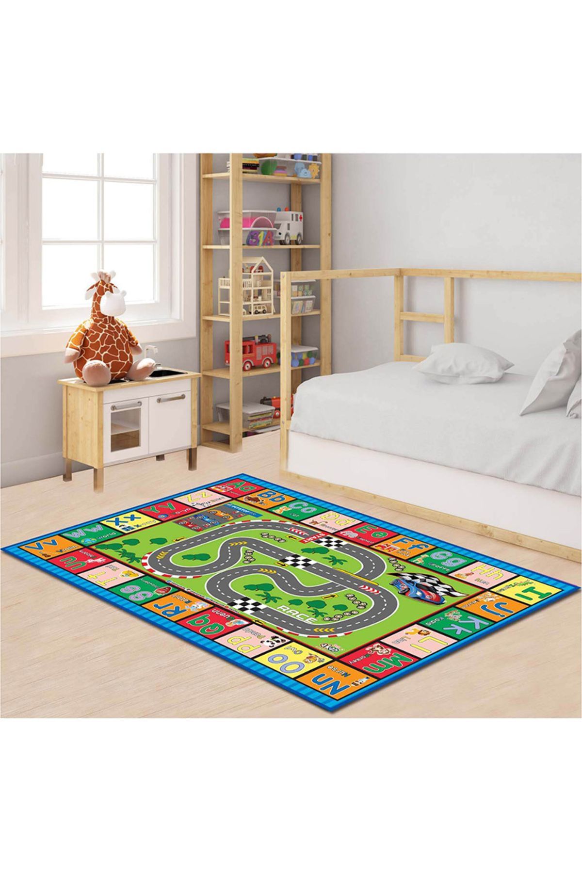 Alfabe Oyun Halısı 150×100 Cm | Mavi Su Dünyası