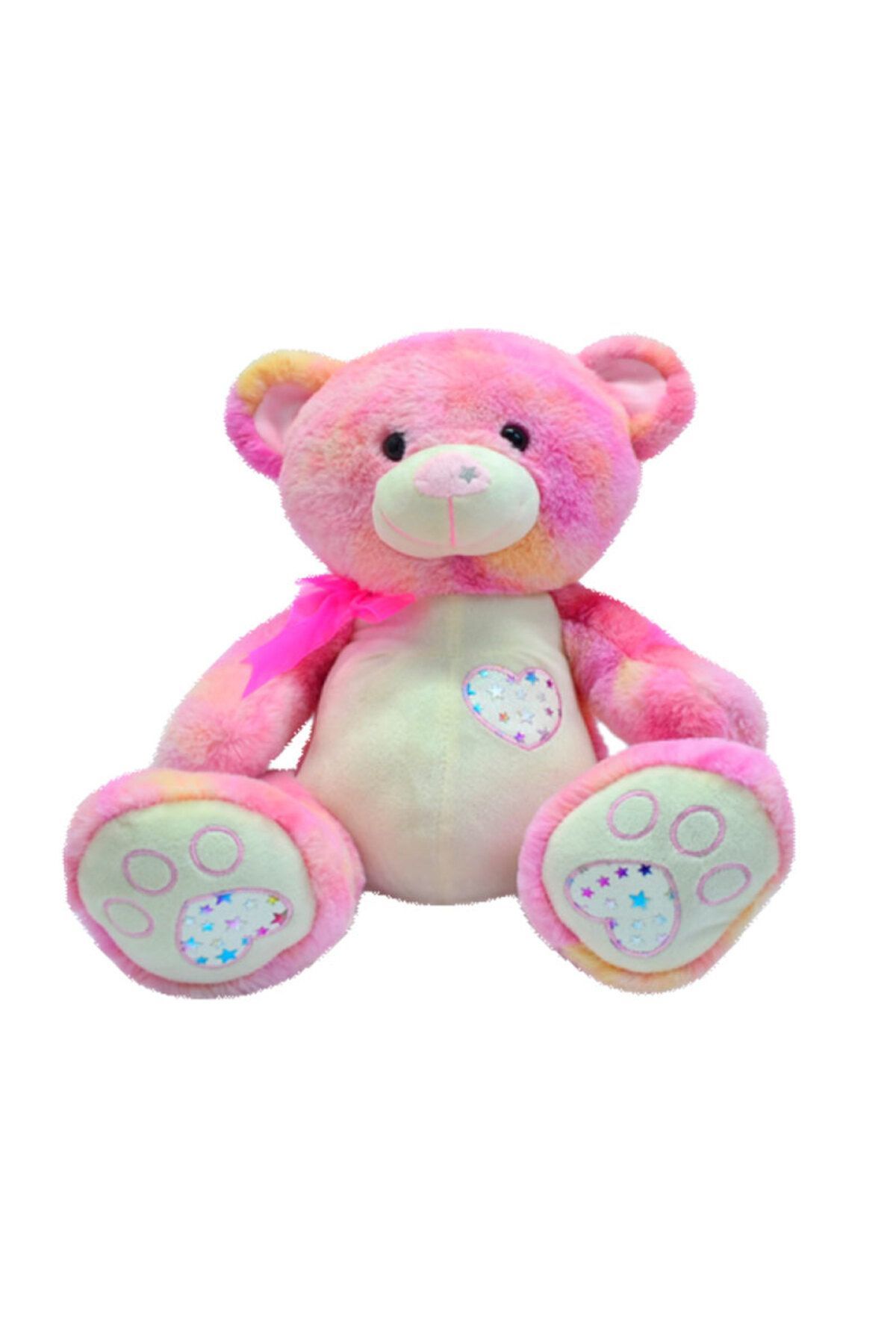 Peluş Ayı Burnu Yıldızlı 35 Cm - MAVİ SU DÜNYASI Pembe