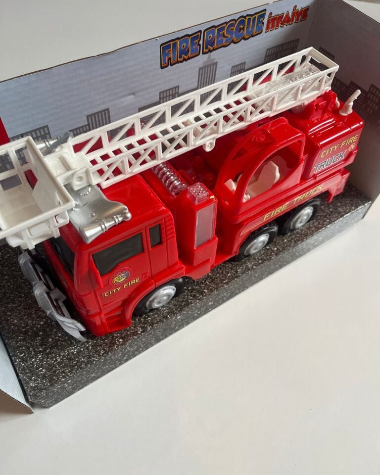 Çap Dön Özellikli İtfaiye Arabası 22 Cm Pilli Işıklı