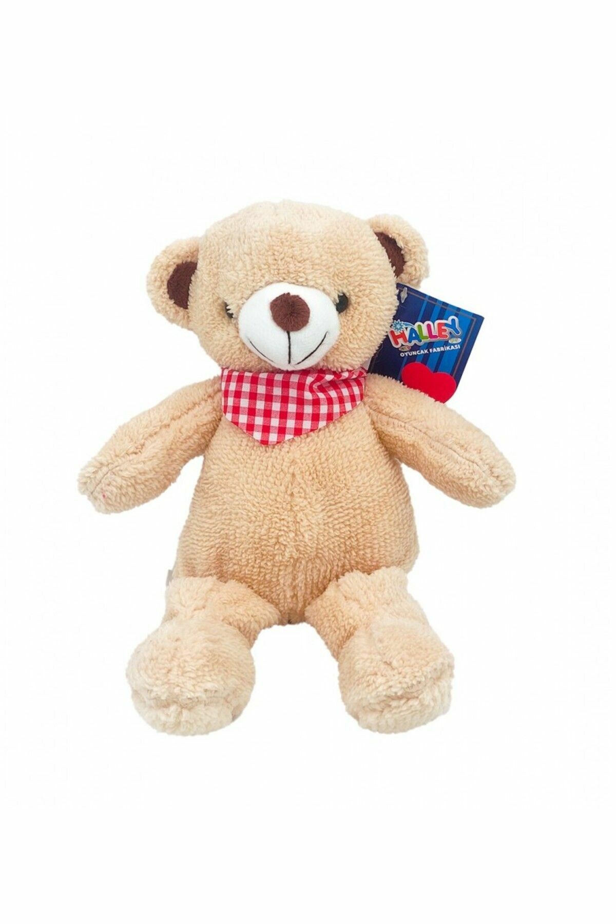 Peluş Fularlı Ayı 35 Cm Gri