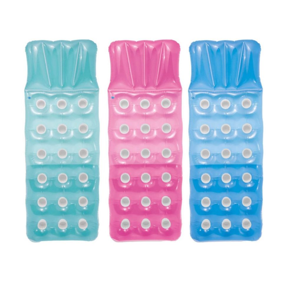 Düz Renkli Bardaklı Deniz Yatağı 188 Cm Pembe