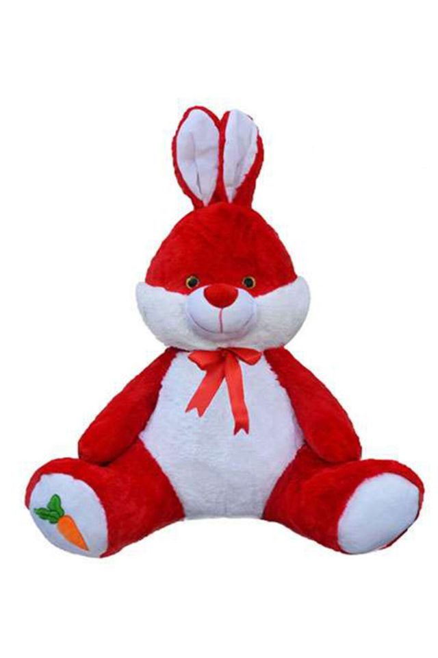 Peluş Tavşan 60 Cm - MAVİ SU DÜNYASI Kırmızı