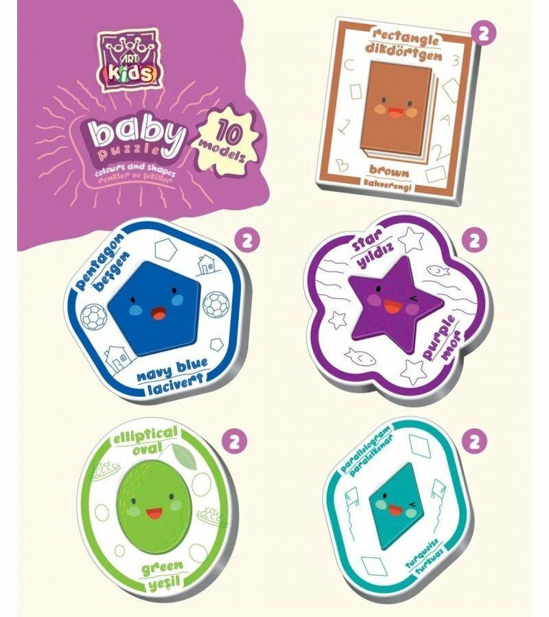 Bebek Eğitici Renkler ve Şekiller Puzzle