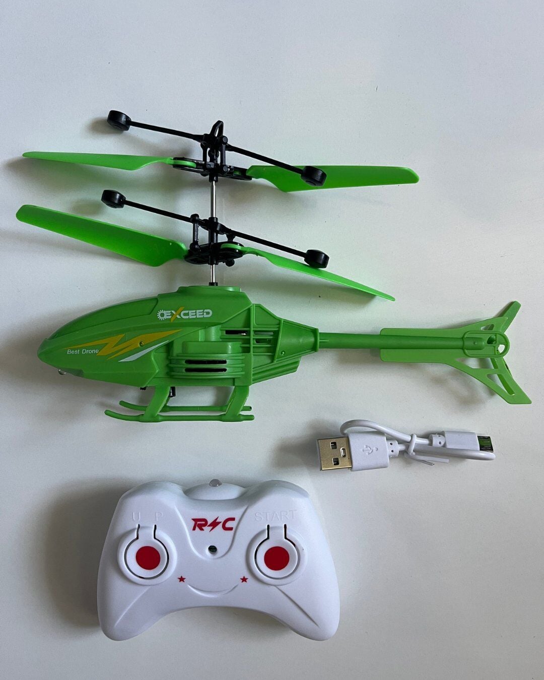 Uzaktan Kumandalı Helikopter 18 Cm Yeşil Renkli