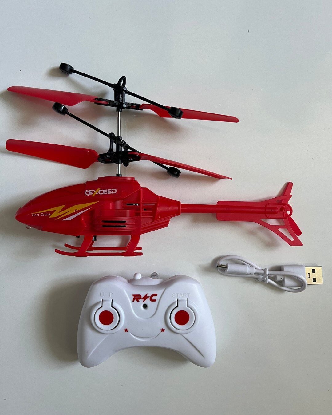 Uzaktan Kumandalı Helikopter 18 Cm Kırmızı Renkli