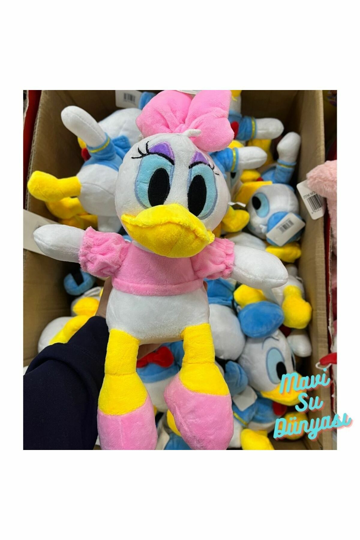 Peluş Ördek - Mavi Su Dünyası Pembe