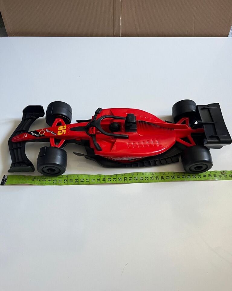 Büyük Sürtmeli Spor Formüla Araba Kırmızı Renkli 36 Cm