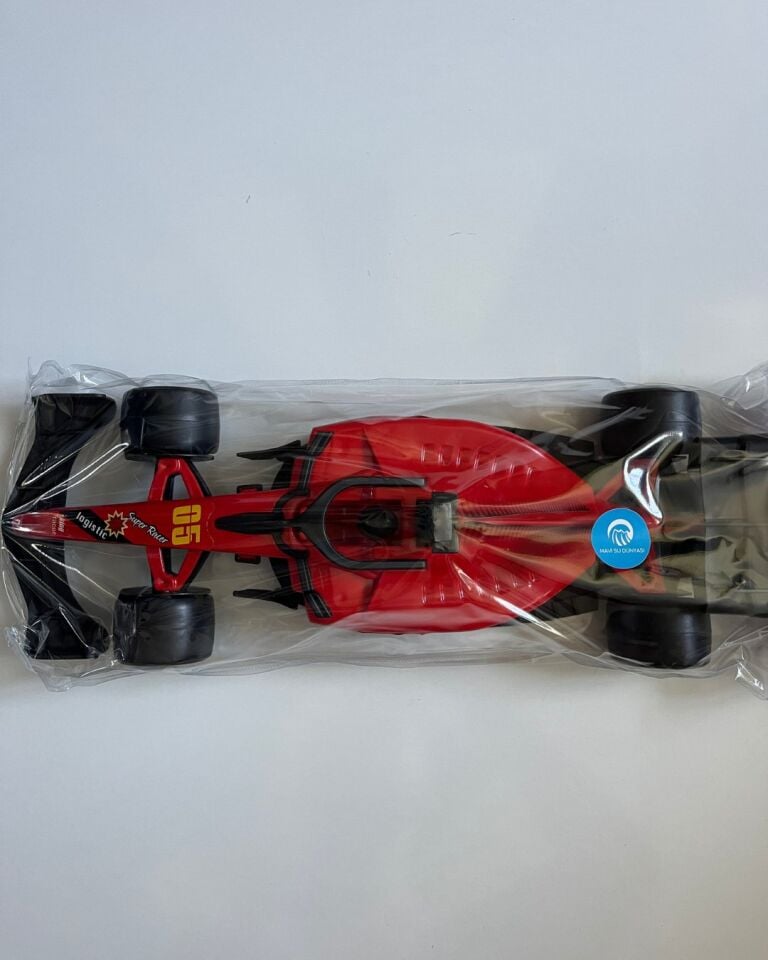 Büyük Sürtmeli Spor Formüla Araba Kırmızı Renkli 36 Cm