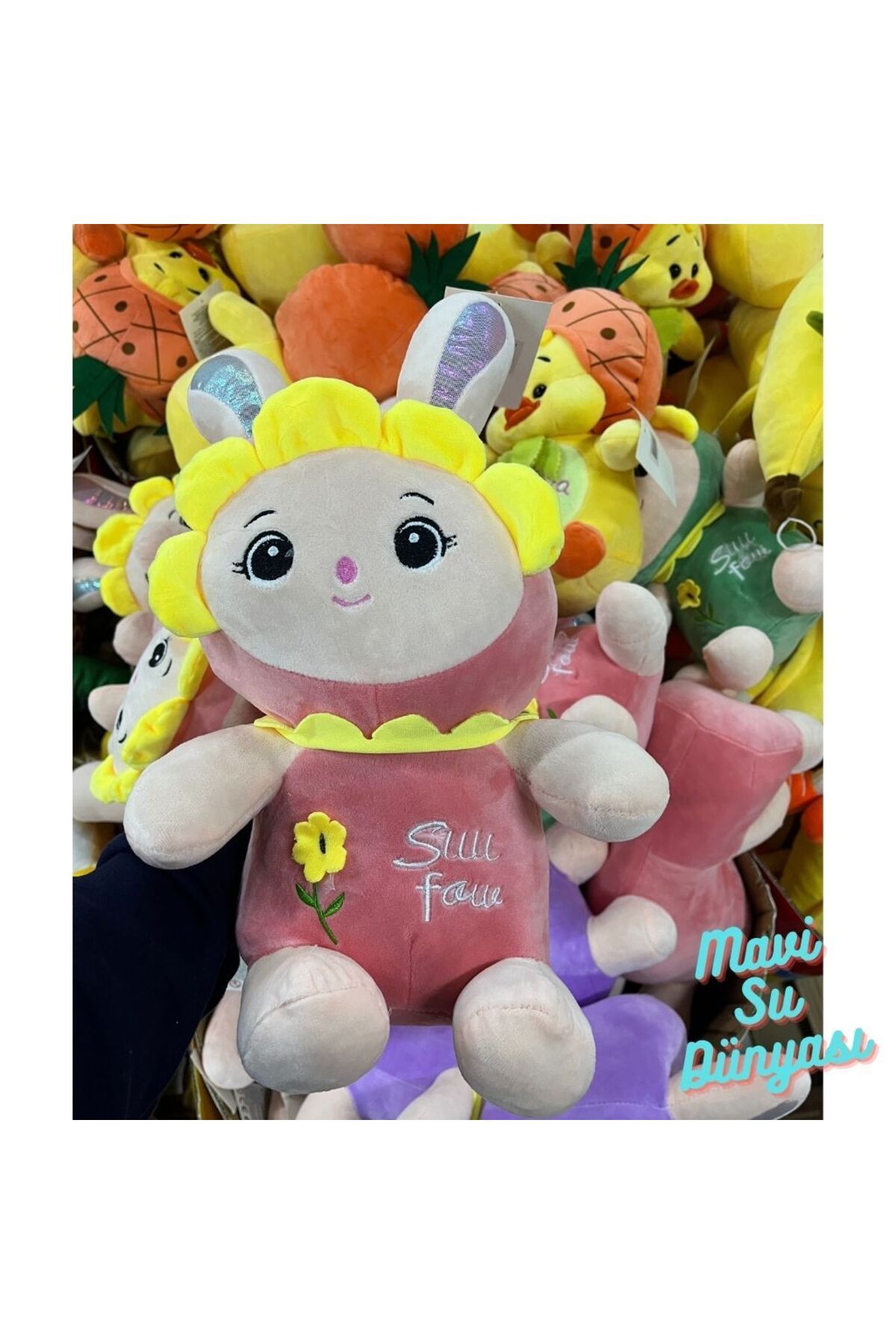 Peluş Tavşan 40 Cm - Mavi Su Dünyası Pembe