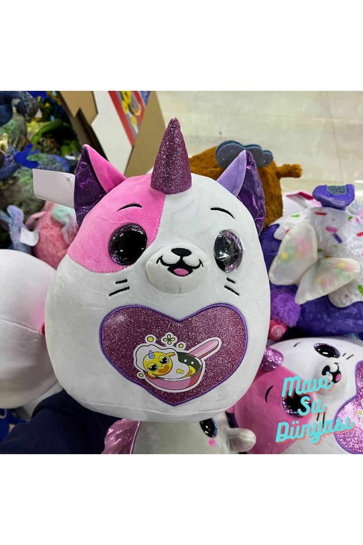 Peluş Ferby - Mavi Su Dünyası Beyaz - Pembe - Mor