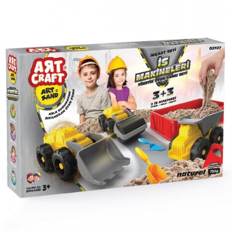 İş Makineleri Kinetik Oyun Kumu Seti 750 Gr