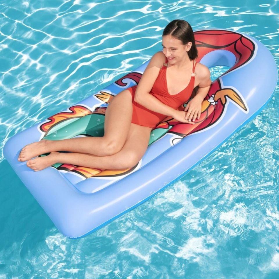 Pencereli Resim Desenli Deniz Yatağı 188 Cm x 89 Cm Mavi