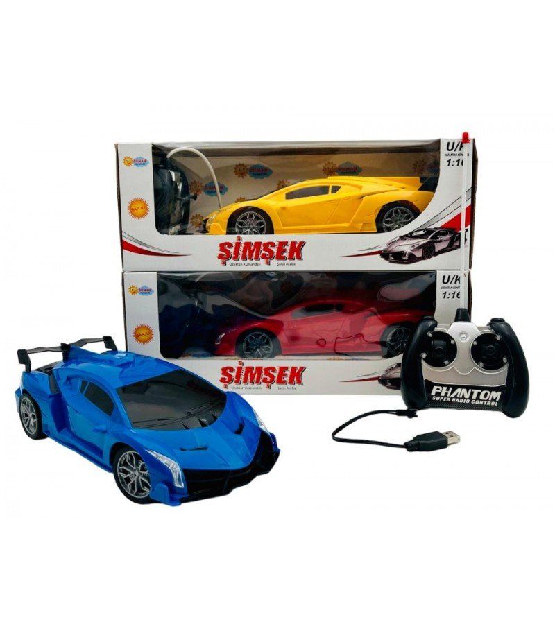 Uzaktan Kumandalı Şarjlı Şimşek Araba Renk Seçenekli Mavi