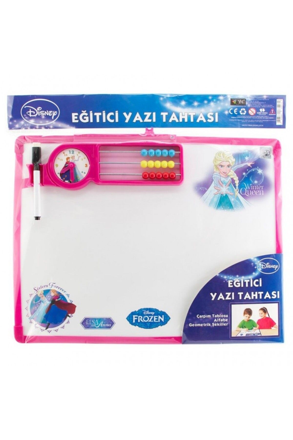 Frozen Görünümlü Abaküslü Eğitici Yazı Tahtası