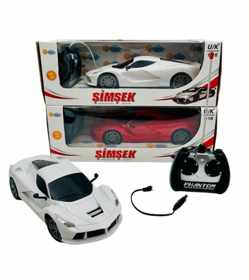Uzaktan Kumandalı Şarjlı Şimşek Araba Renk Seçenekli BEYAZ