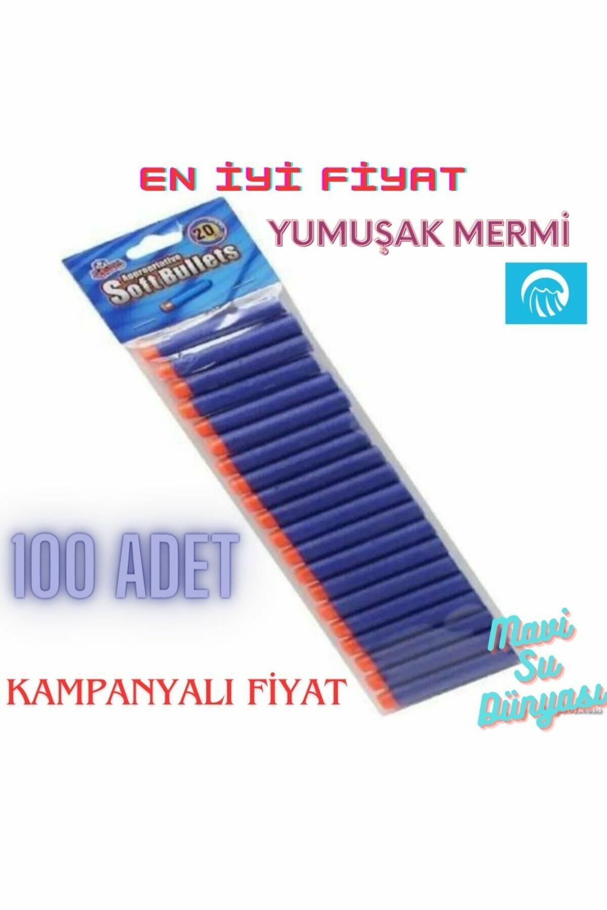 Yumuşak Sünger Mermi 100 lü