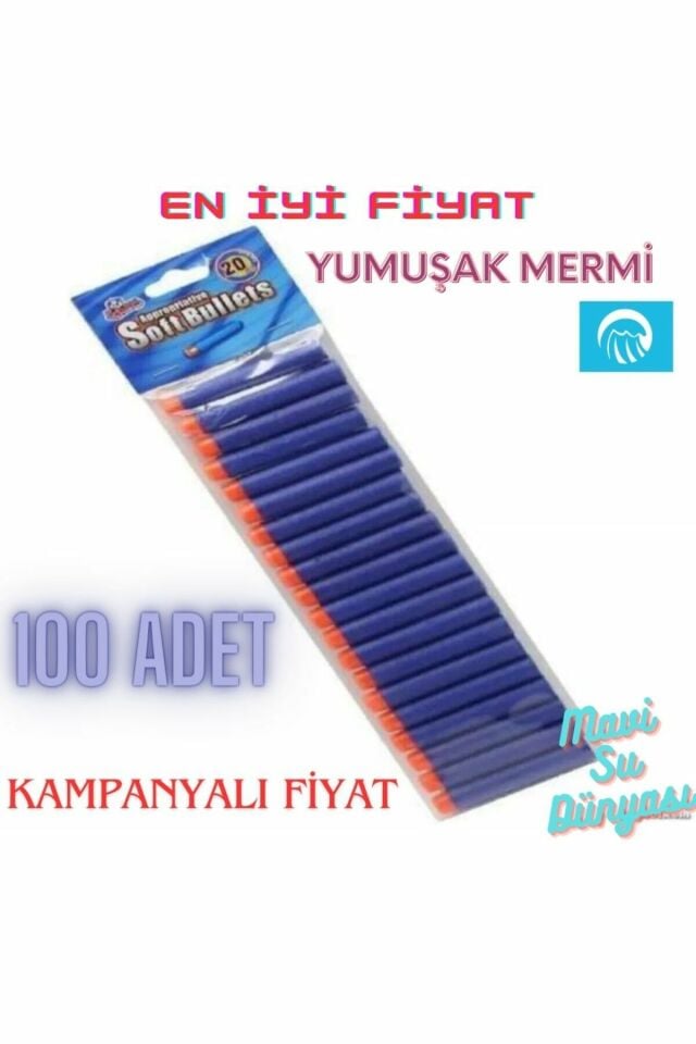 Yumuşak Sünger Mermi 100 lü