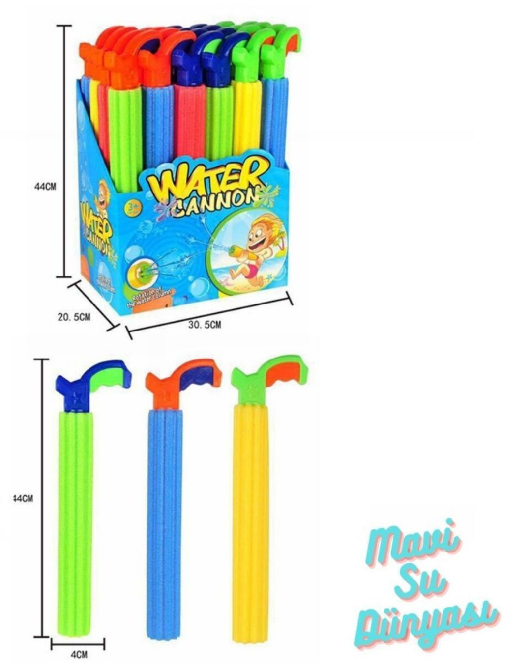 Süngerli Su Tabancası Tabancalı 40 Cm