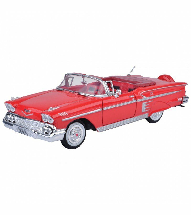 1958 Model Klasik Chevy Impala 1:24 Ölçekli Kırmızı
