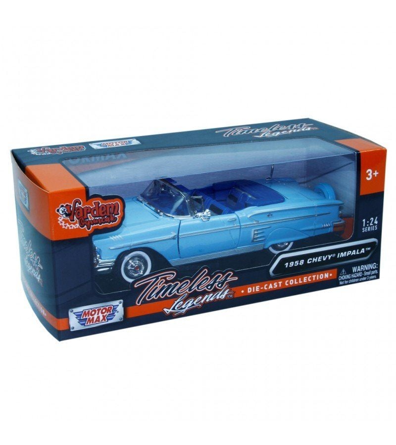 1958 Model Klasik Chevy Impala 1:24 Ölçekli Mavi