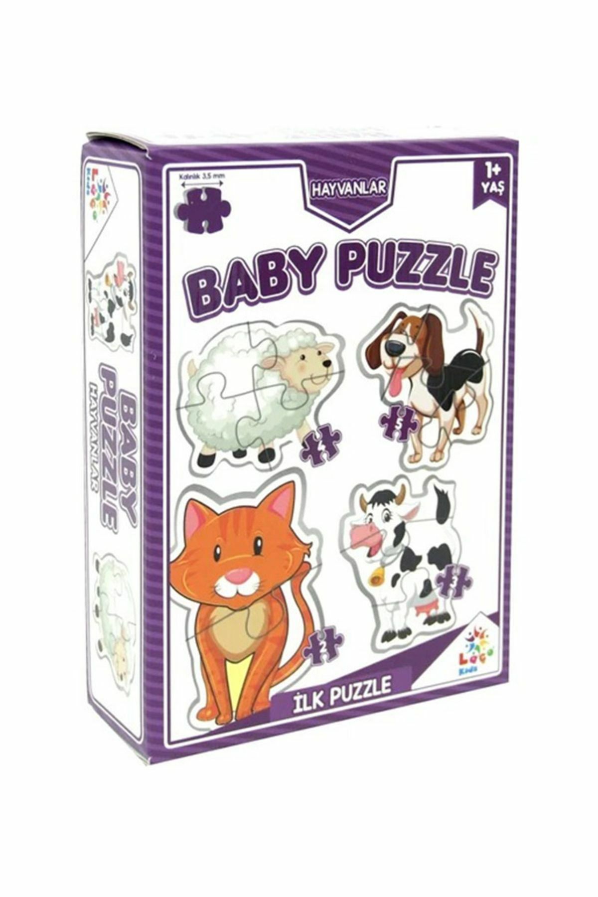 Puzzle Baby Hayvanlar 4 Büyük Parça - Mavi Su Dünyası