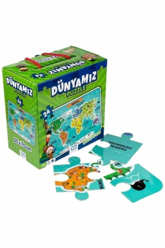 Puzzle 24 Parça Okul Öncesi Dünyamızı Öğreniyorum Seti 50x70 Cm - Mavi Su Dünyası