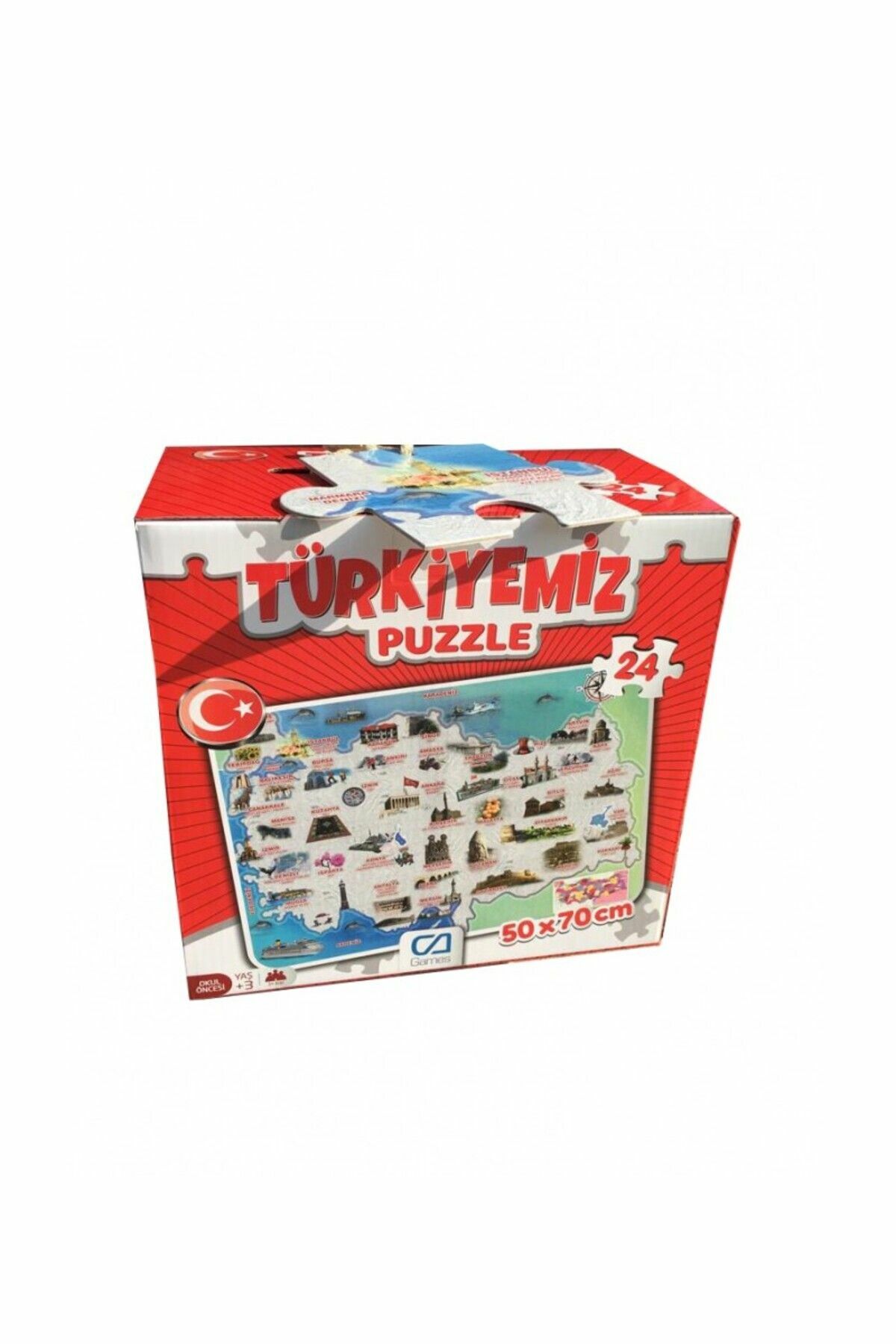 Puzzle 24 Parça Okul Öncesi Türkiye Öğreniyorum Seti 50x70 Cm - Mavi Su Dünyası