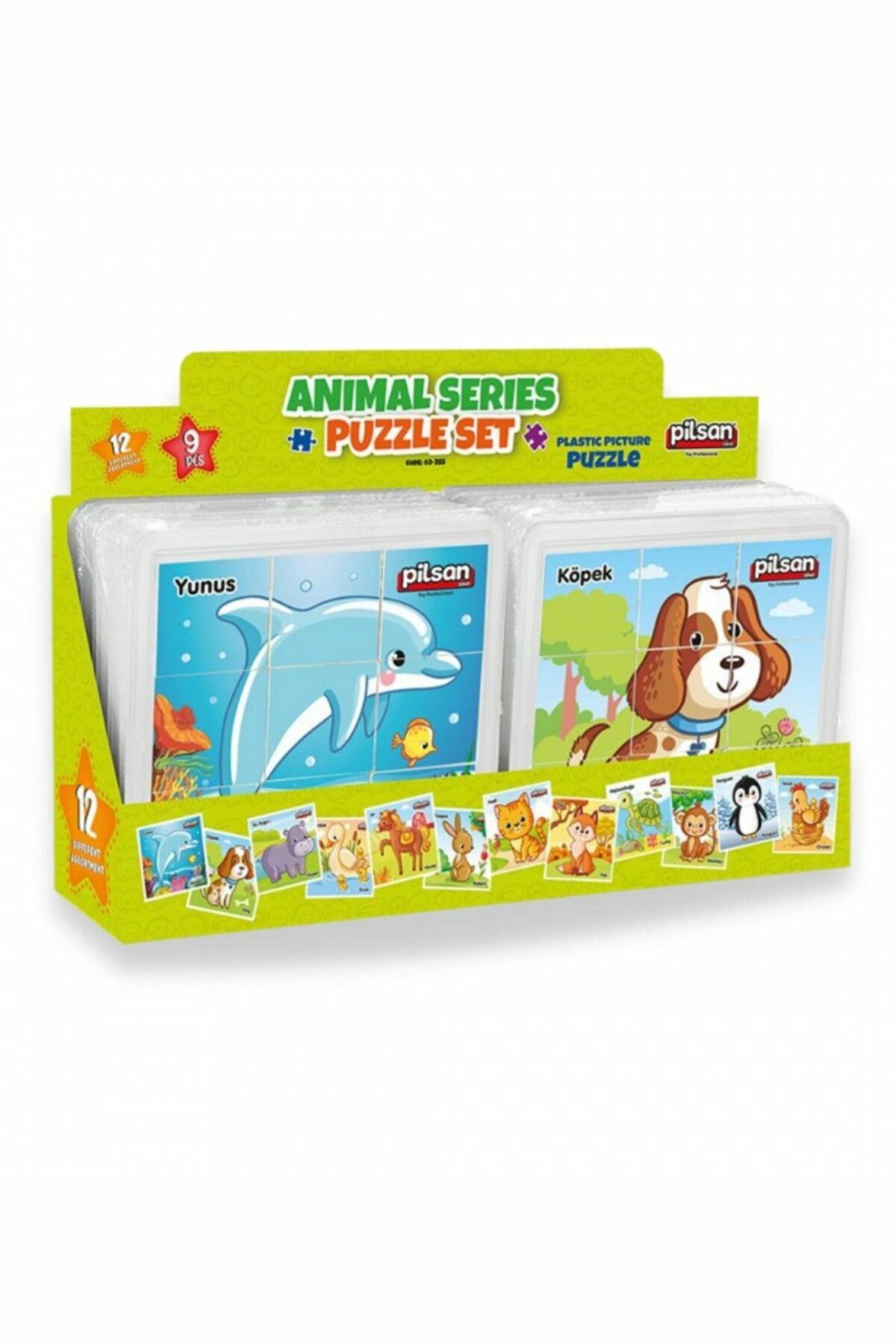 Puzzle Tek Kartlık Animal - Hayvanlar Puzzle - Tek Puzzle Gönderilmektedir. Mavi Su Dünyası