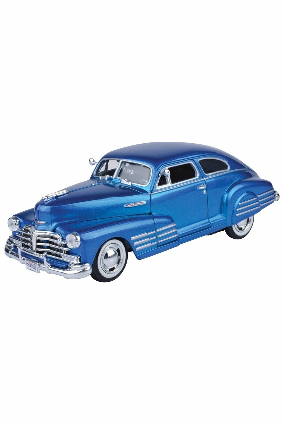 1948 Model Klasik Chevy Aerosedan Fleetline 1:24 Ölçekli Mavi