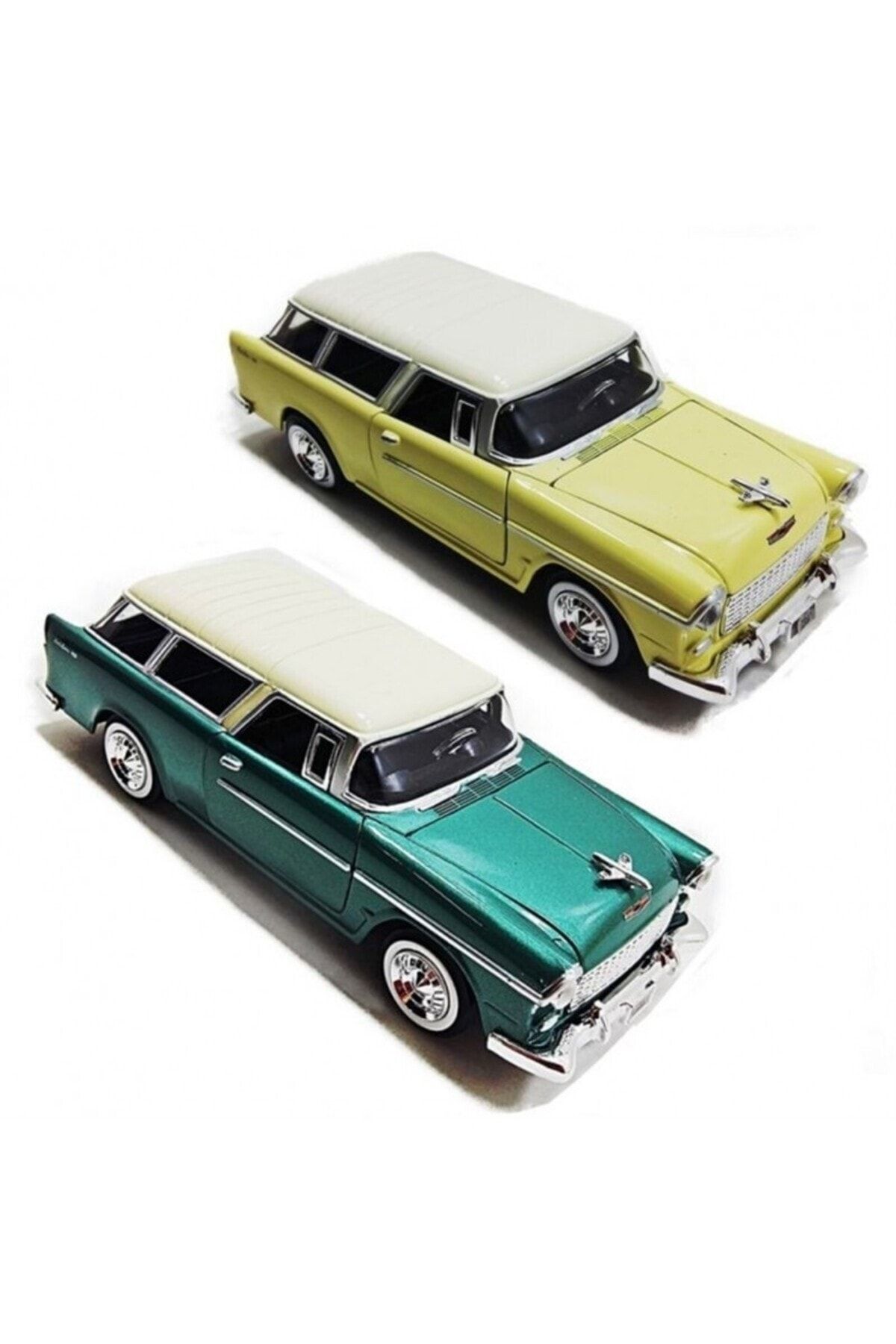 1955 Model Klasik Chevy Bel Air Nomad Araba 1:24
