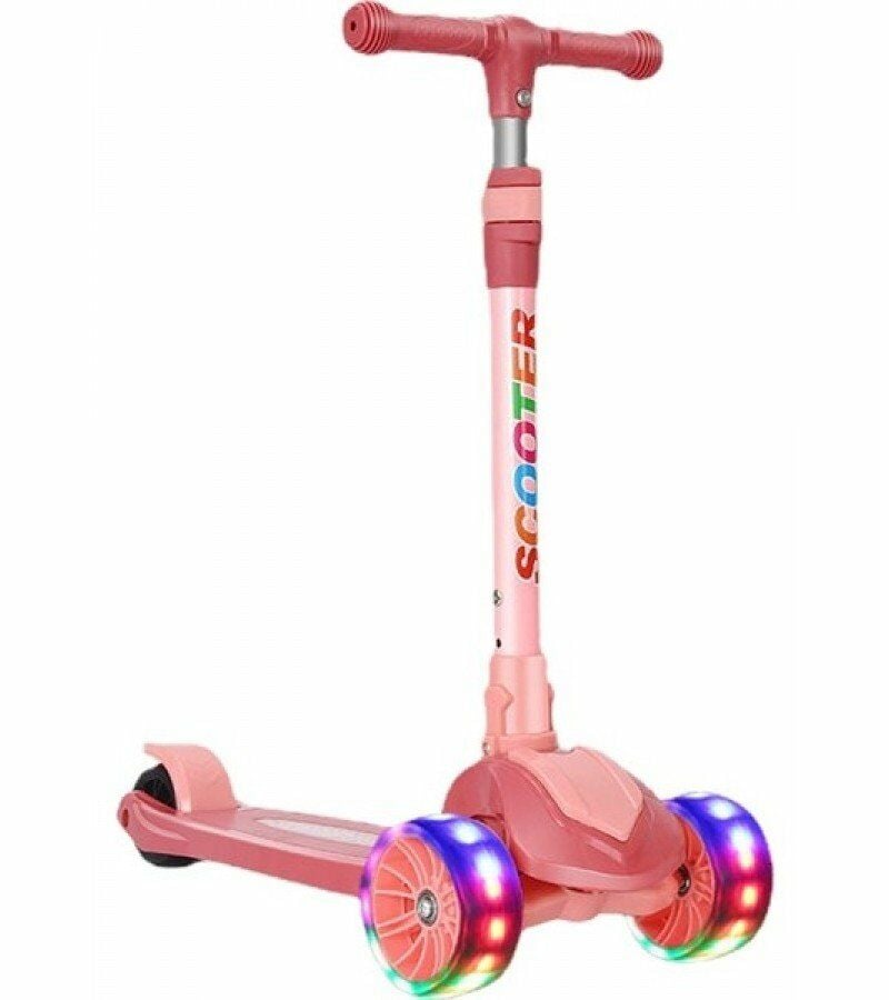 3+ Pilli Işıklı Müzikli Scooter Pembe