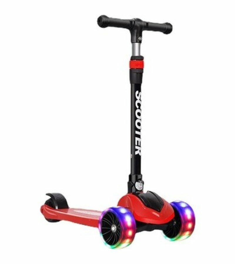3+ Pilli Işıklı Müzikli Scooter Kırmızı