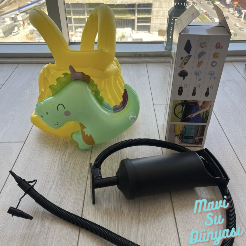 Pompa Dahil | Çocuk Şişme Can Yeleği | Can Simidi | Kanatlı Can Yeleği | Deniz ve Havuz Can Simidi | Can Simit Sarı - L