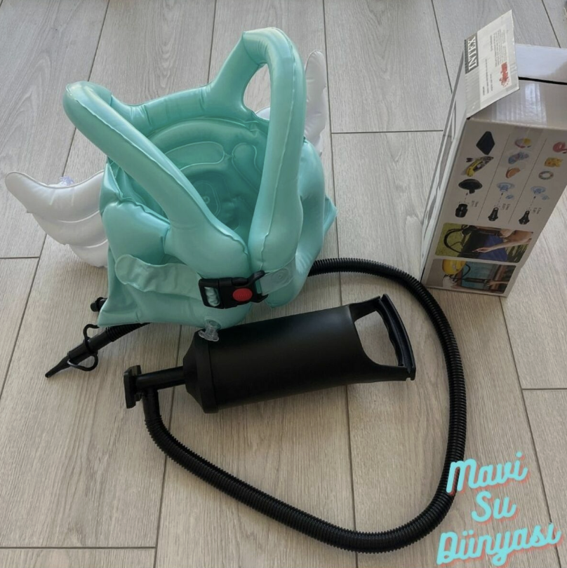 Pompa Dahil | Çocuk Şişme Can Yeleği | Can Simidi | Kanatlı Can Yeleği | Deniz ve Havuz Can Simidi | Can Simit Mavi - M