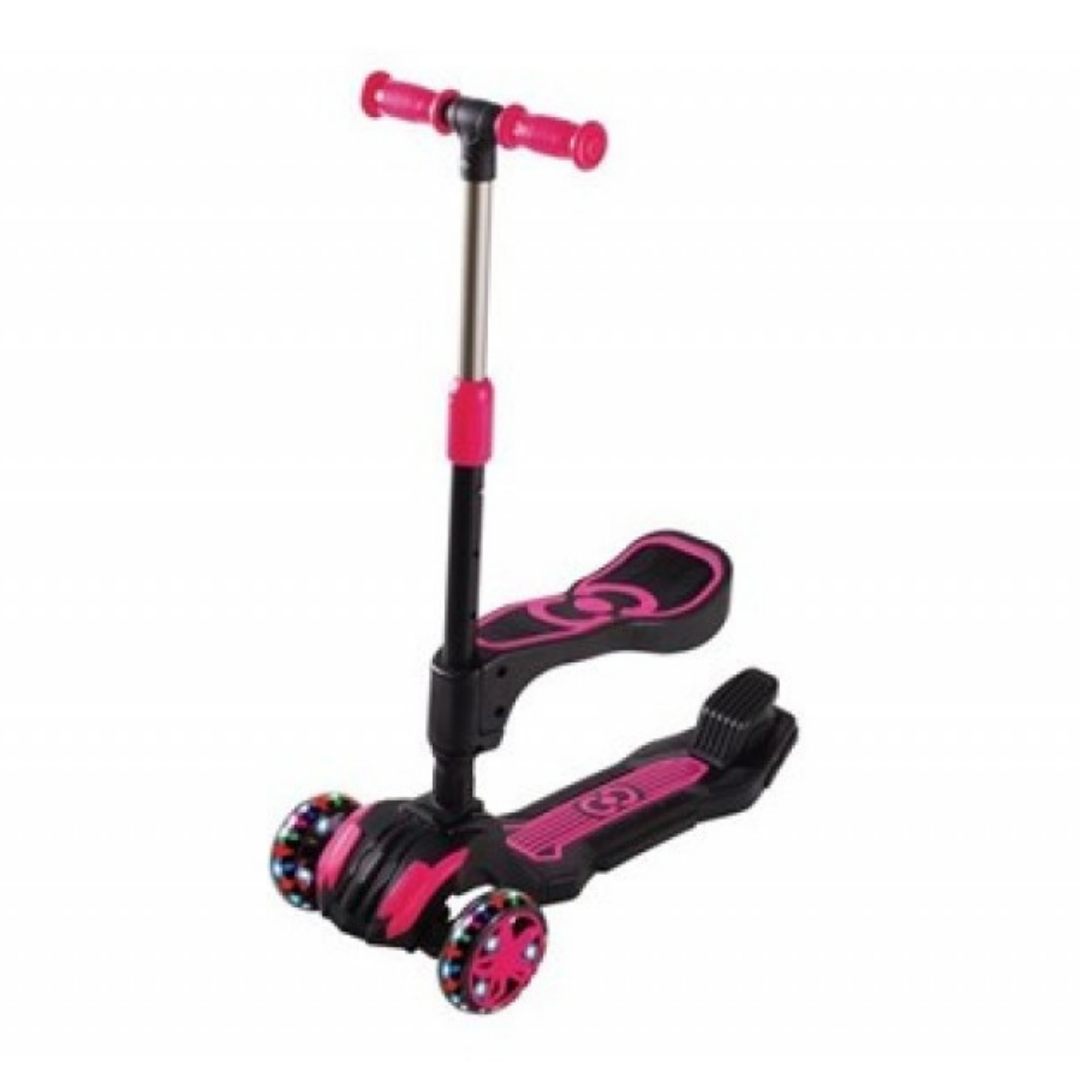 5+ Yaş Scooter Cool Wheels Işıklı Mavi Combo Oturaklı Pembe