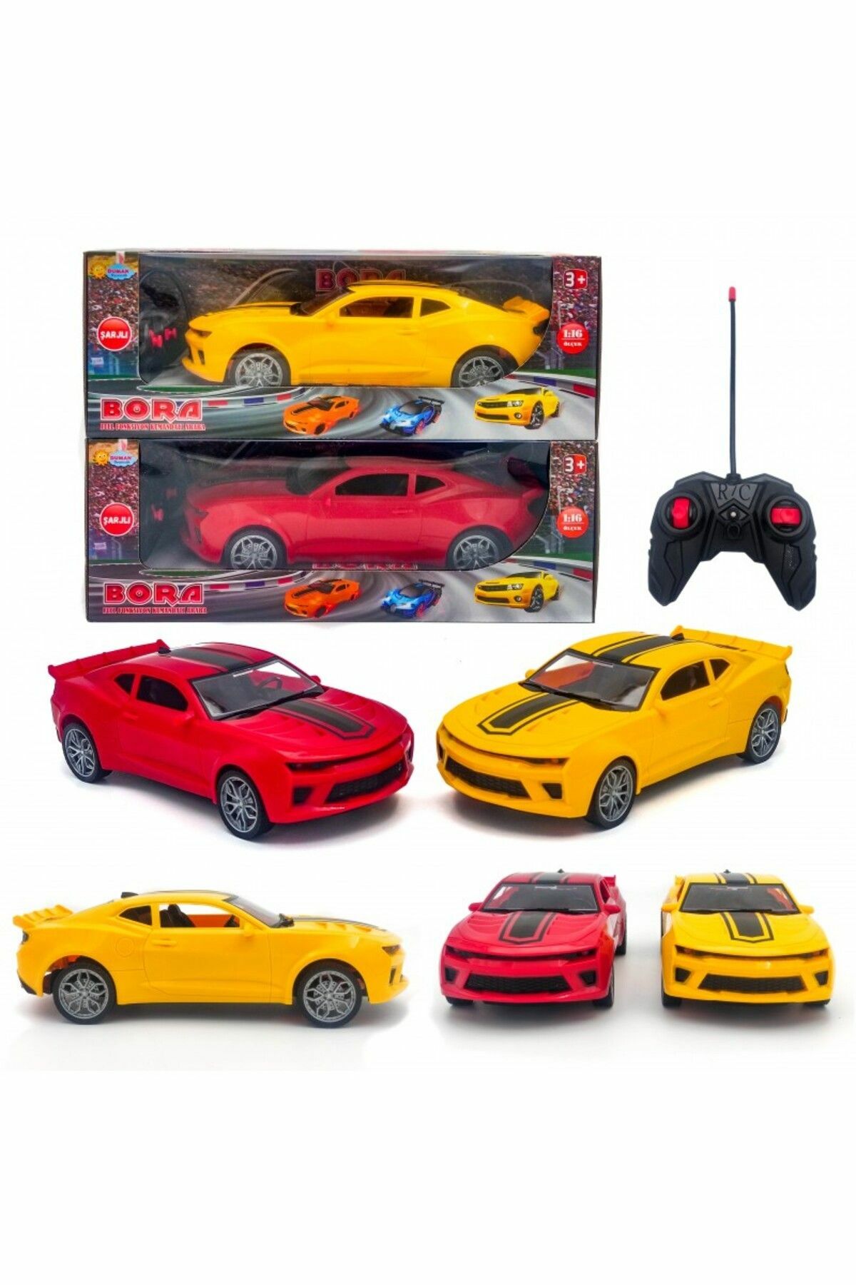 Uzaktan Kumandalı Şarjlı, Yarış Arabası Oyuncak - Mavi Su Dünyası Sarı