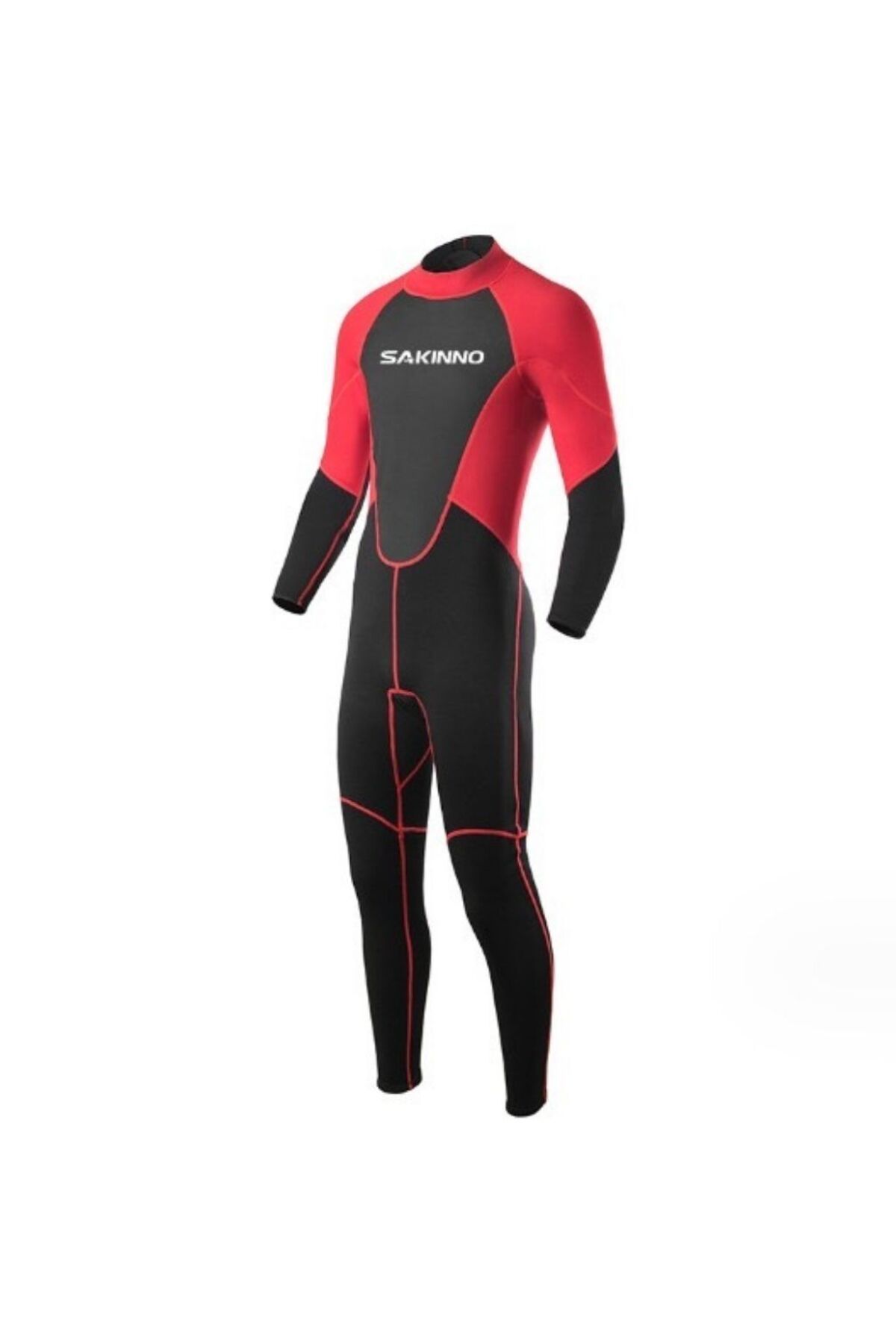 Dalış Kıyafeti Kırmızı-üst Düzey Kumaş Kaliteli- 3 Mm Kalınlık - Mavi Su Dünyası Kırmızı - 2XL