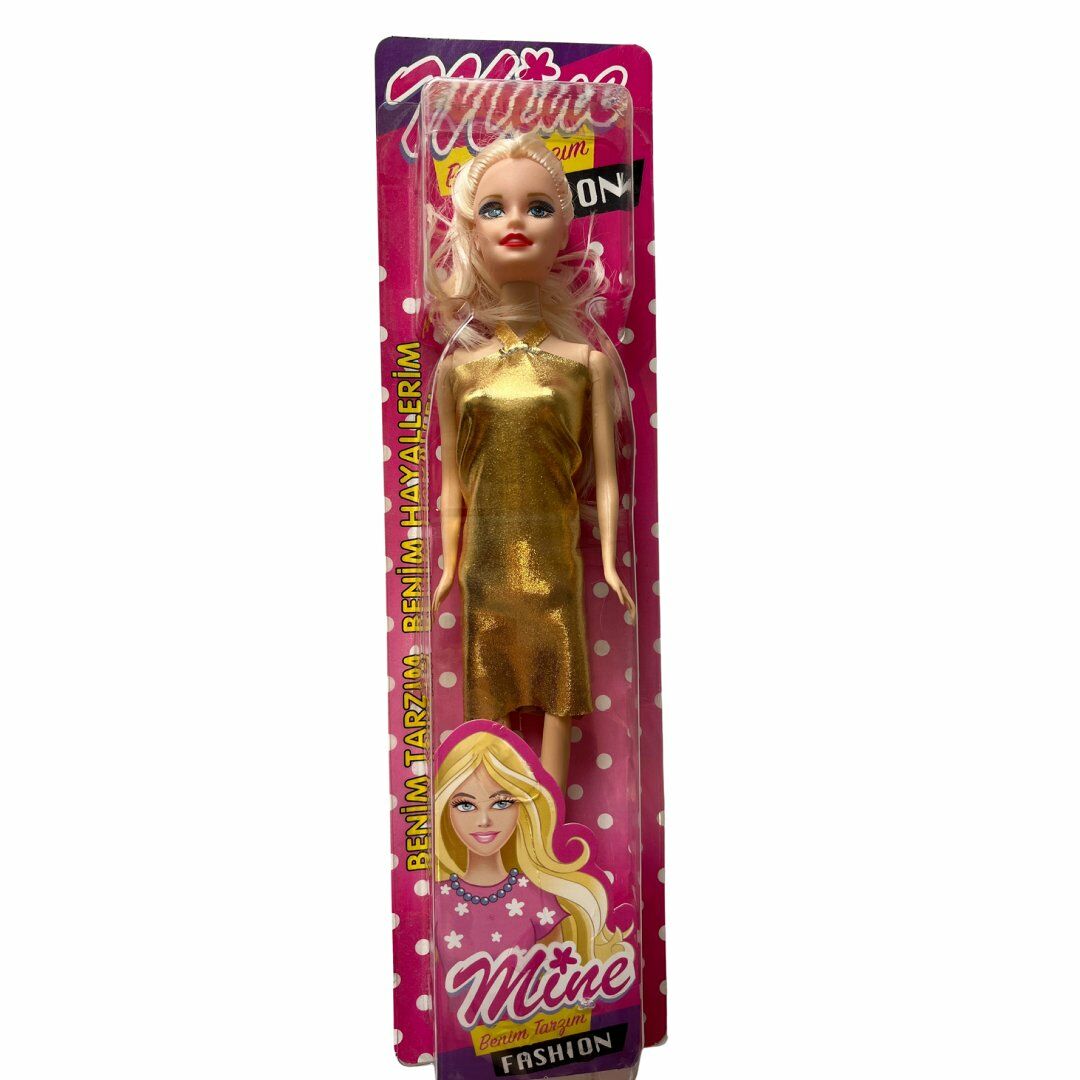 Barbie Altın Model Bebek 30 Cm Uzunluğunda