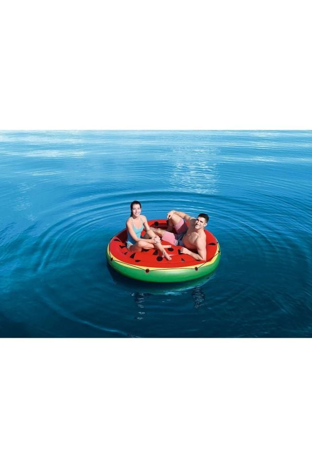 Jumbo Karpuz Desenli İpli Ada Binici 2 Kişilik 188 Cm - Mavi Su Dünyası