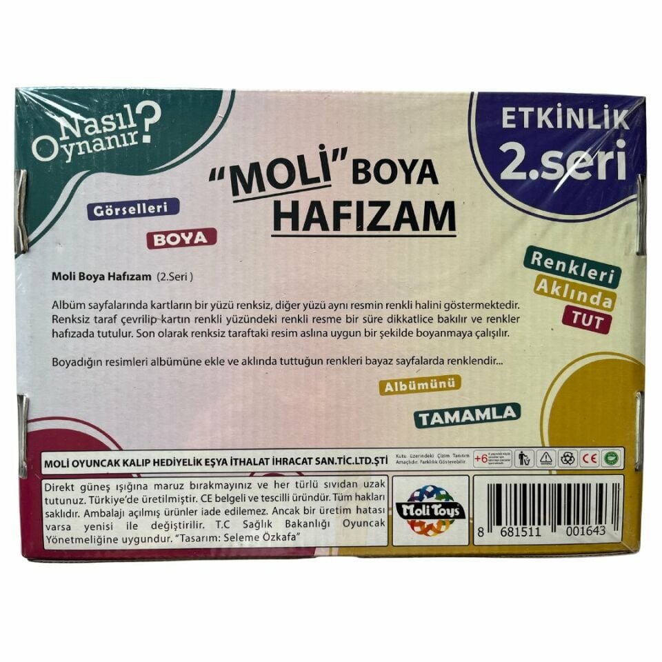 Moli Boya Hafızam Renkleri Hafızanda Tut Oyunu