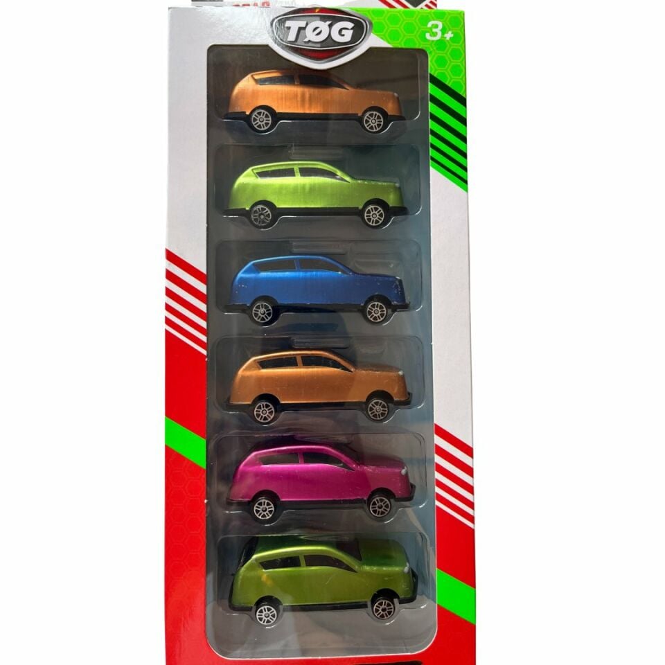Oyuncak Plastik Togg Araba 6 Lı Set - 7 Cm Uzunluk