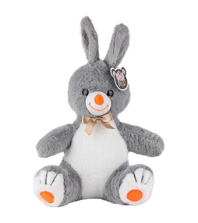 Peluş Tavşan Havuçlu 55 Cm Gri