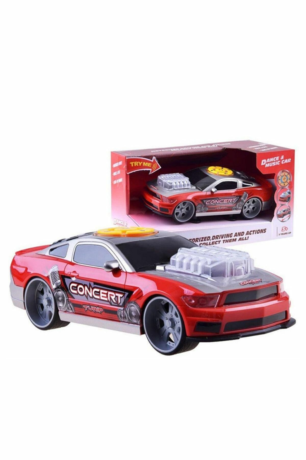 Dans Eden Işıklı Pilli Kırmızı Renk Arabalar - Mavi Su Dünyası