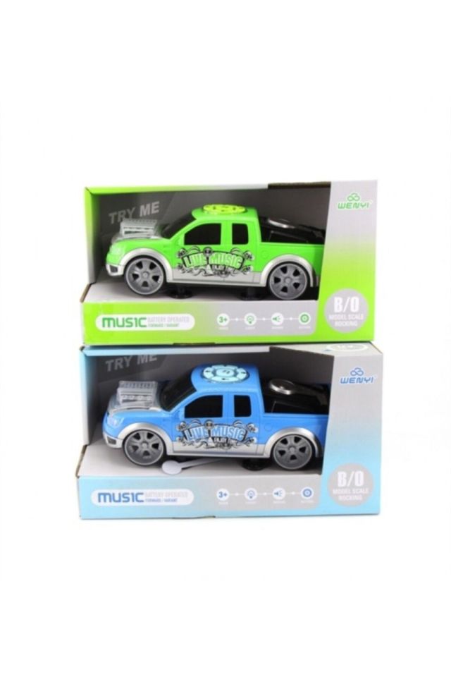 Dans Eden Işıklı Pille Çalışan Pickup Araba - Mavi Su Dünyası