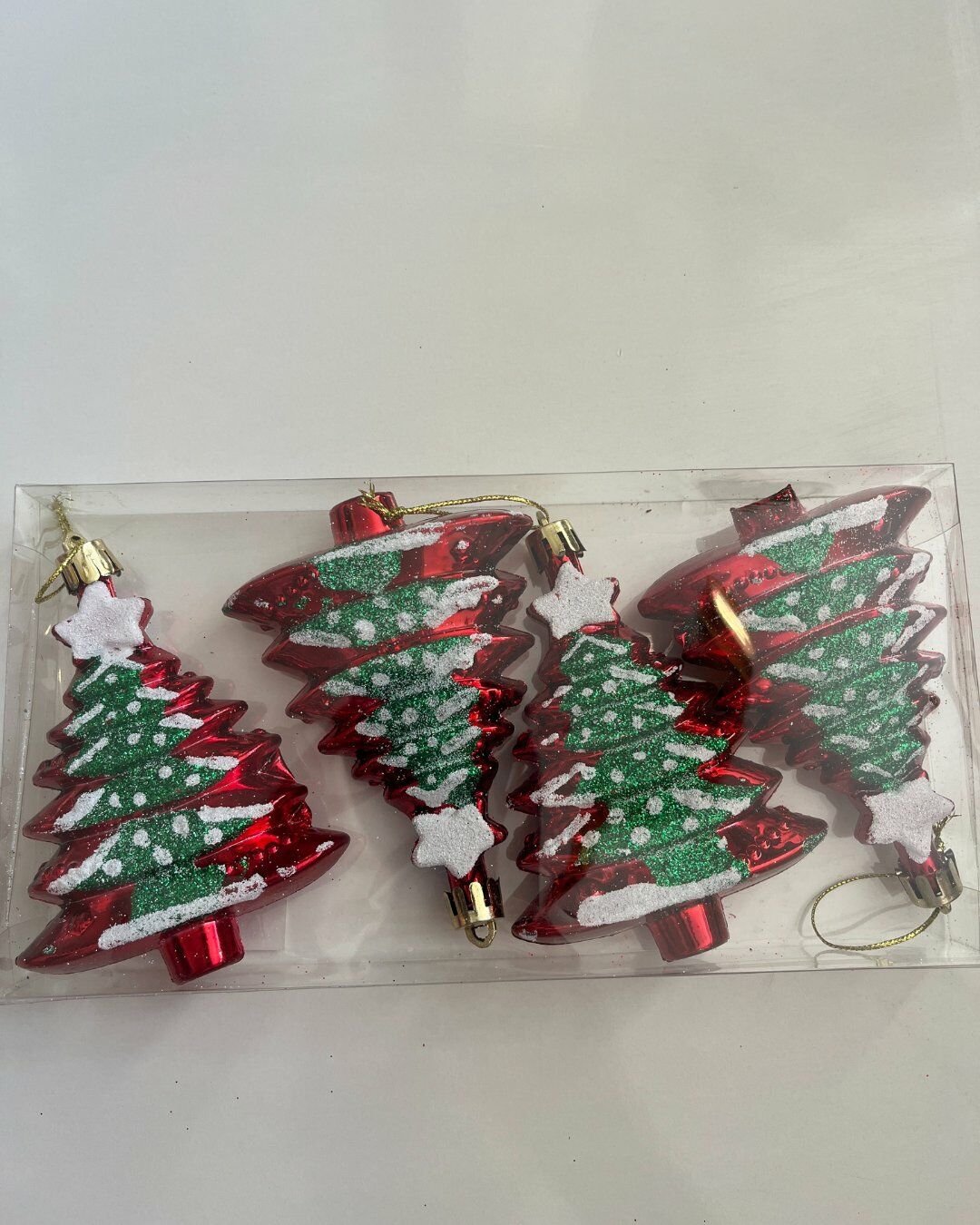 Yılbaşı Süsü 4' lü 10 Cm Çam Ağacı Seti