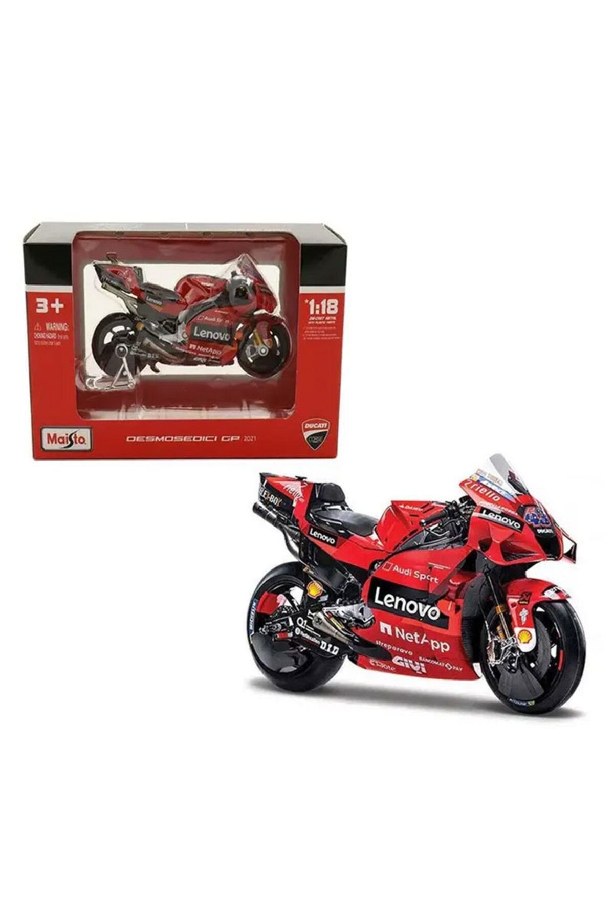 Moto GP - Ducati Lenovo Team 2021 Model 1:18 - Mavi Su Dünyası