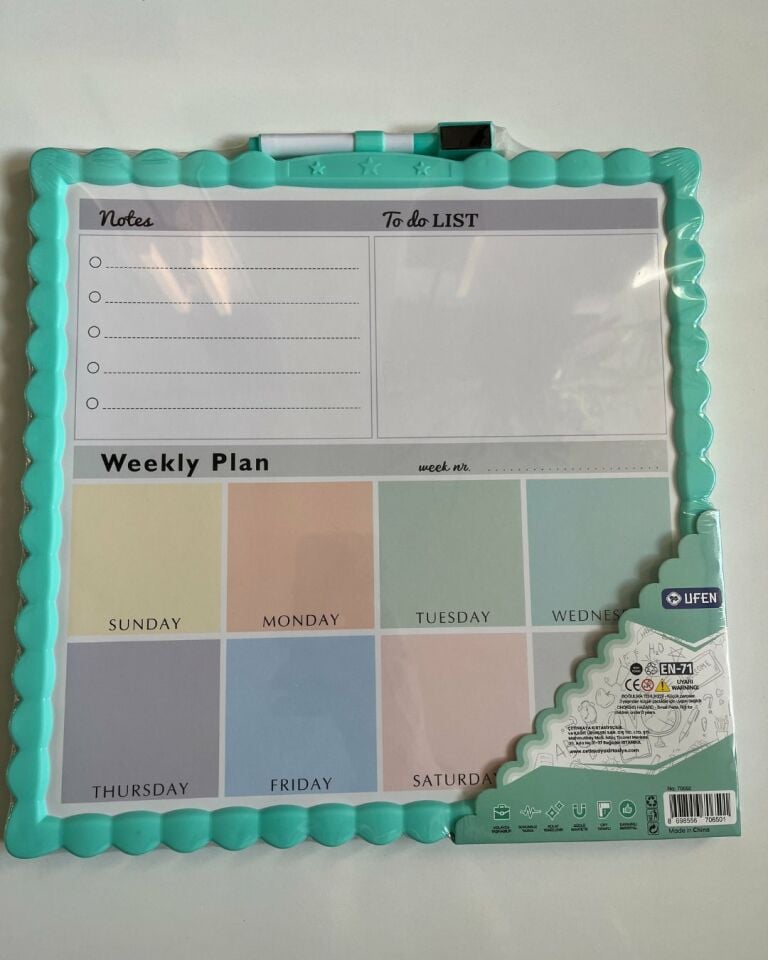 Manyetik Yazı Tahtası Çift Taraflı 29 Cm x 29 Cm Yeşil