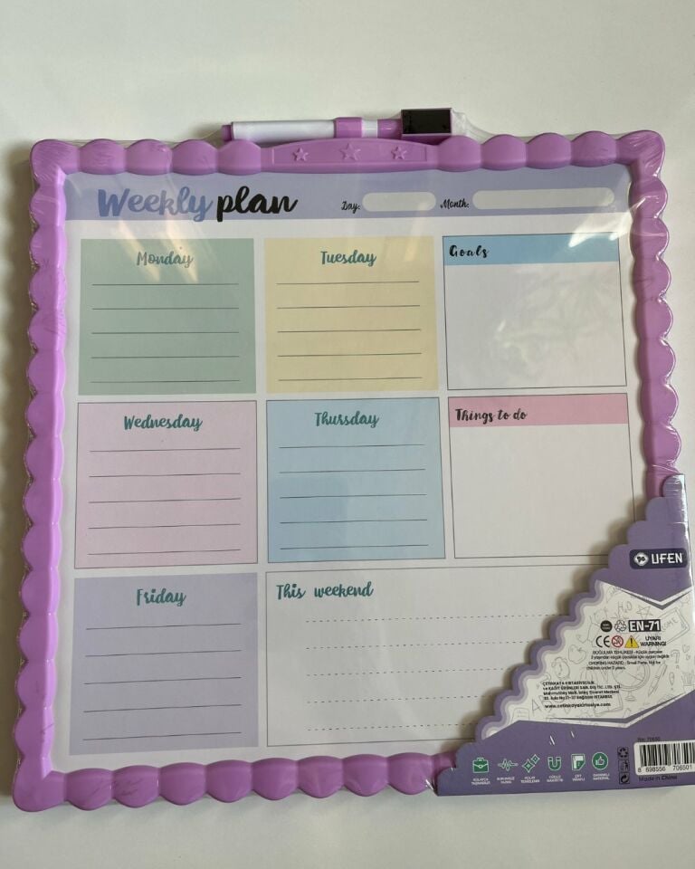 Manyetik Yazı Tahtası Çift Taraflı 29 Cm x 29 Cm Yeşil