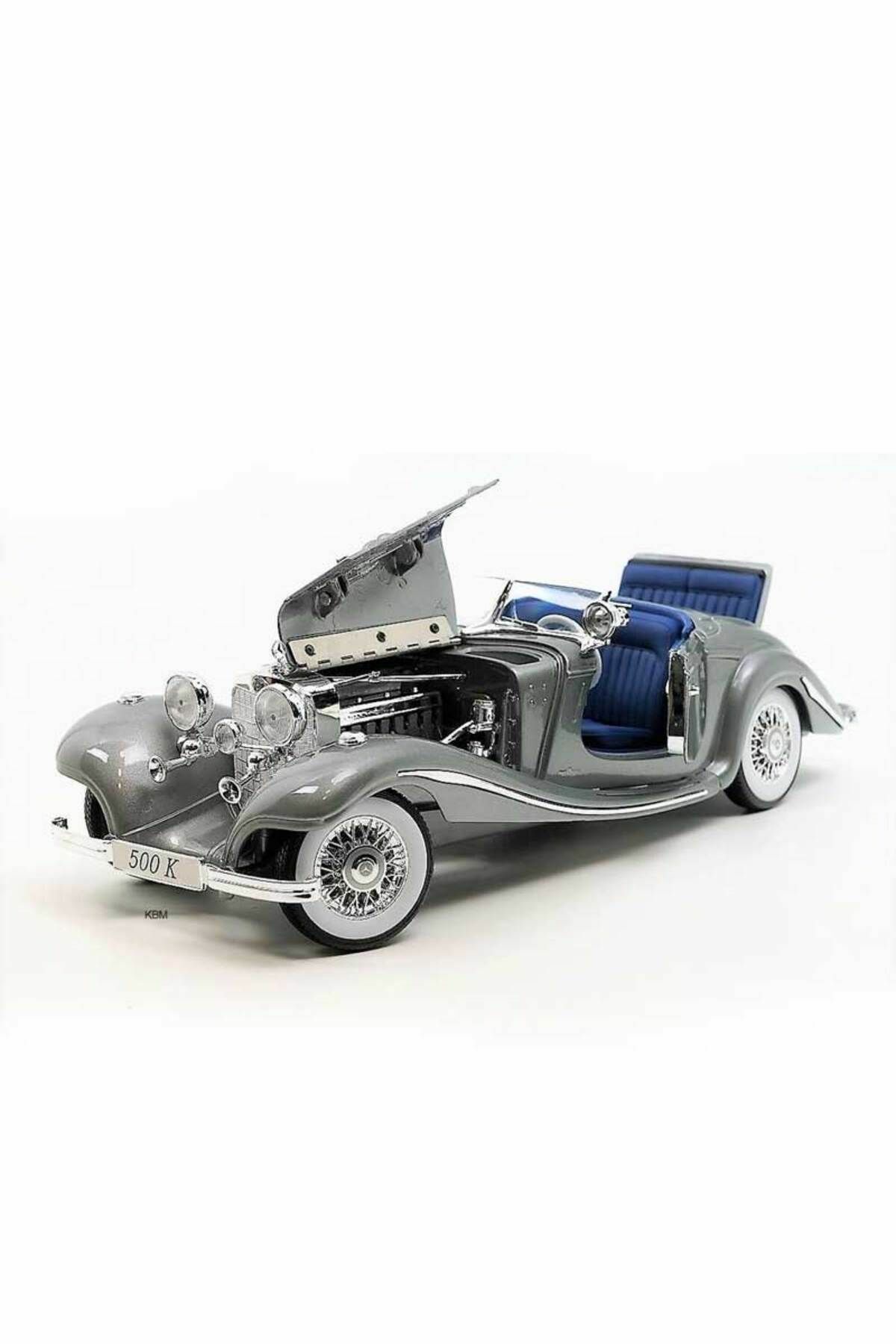 1936 Model Mercedes-Benz 500 K Typ Special Roadster Araba 1:18 Ölçekli - Mavi Su Dünyası