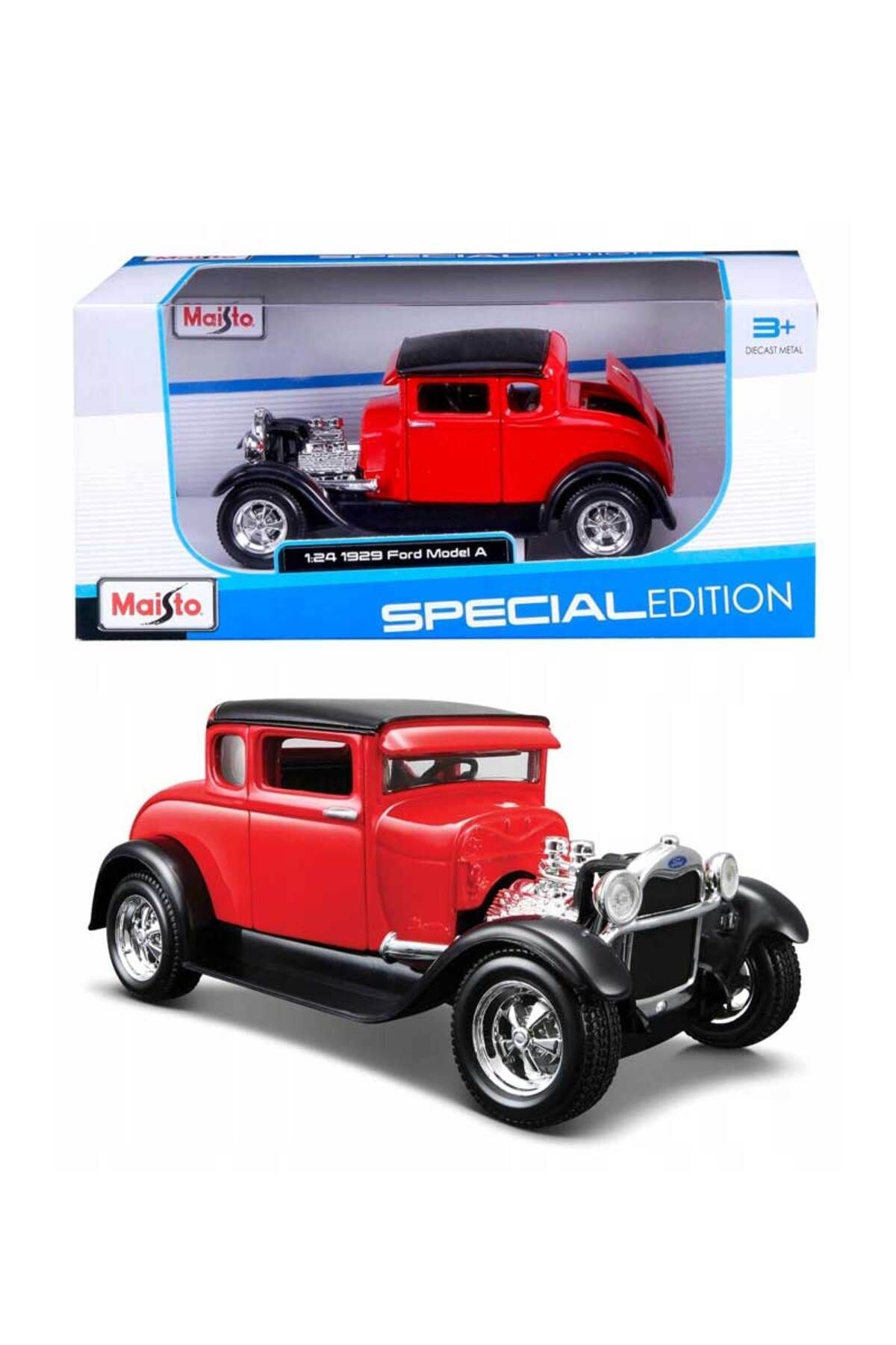 1929 Model Klasik Ford Model A 1:24 Ölçekli - Mavi Su Dünyası